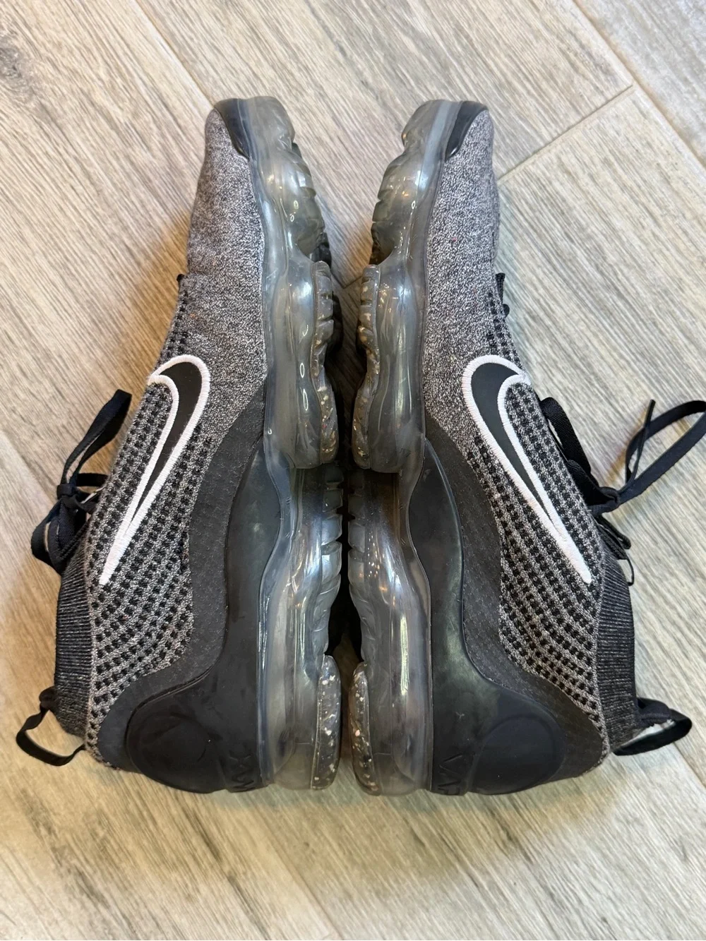 Nike Air VaporMax Flyknit 2021 Men's Running Shoes Black Gray Size 11